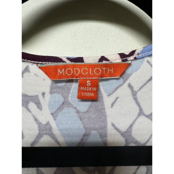 MODCLOTH Faux Wrap Giraffe Print Midi Dress, Sz S - Picture 9 of 11